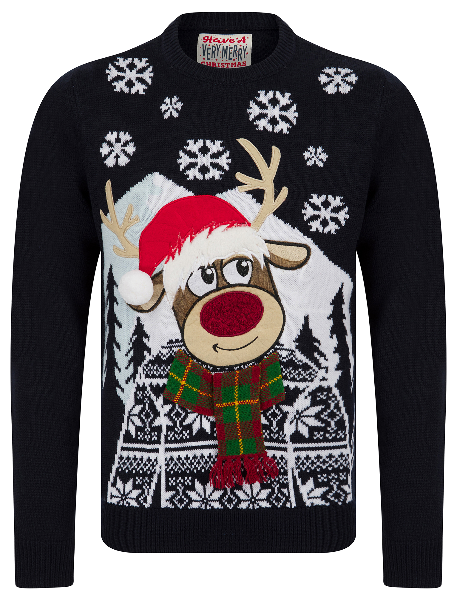 Christmas Jumper Mens Knitted Funny Novelty Xmas Sweater Top Santa Reindeer Beer - Picture 50 of 55