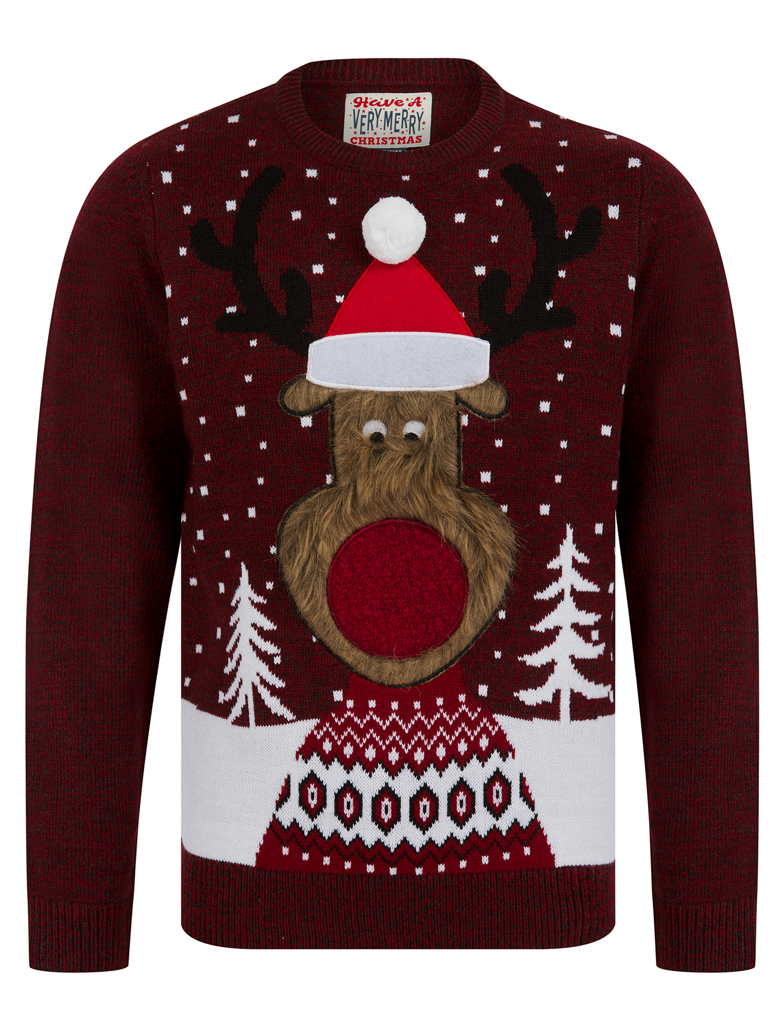 Christmas Jumper Mens Knitted Funny Novelty Xmas Sweater Top Santa Reindeer Beer - Picture 11 of 55