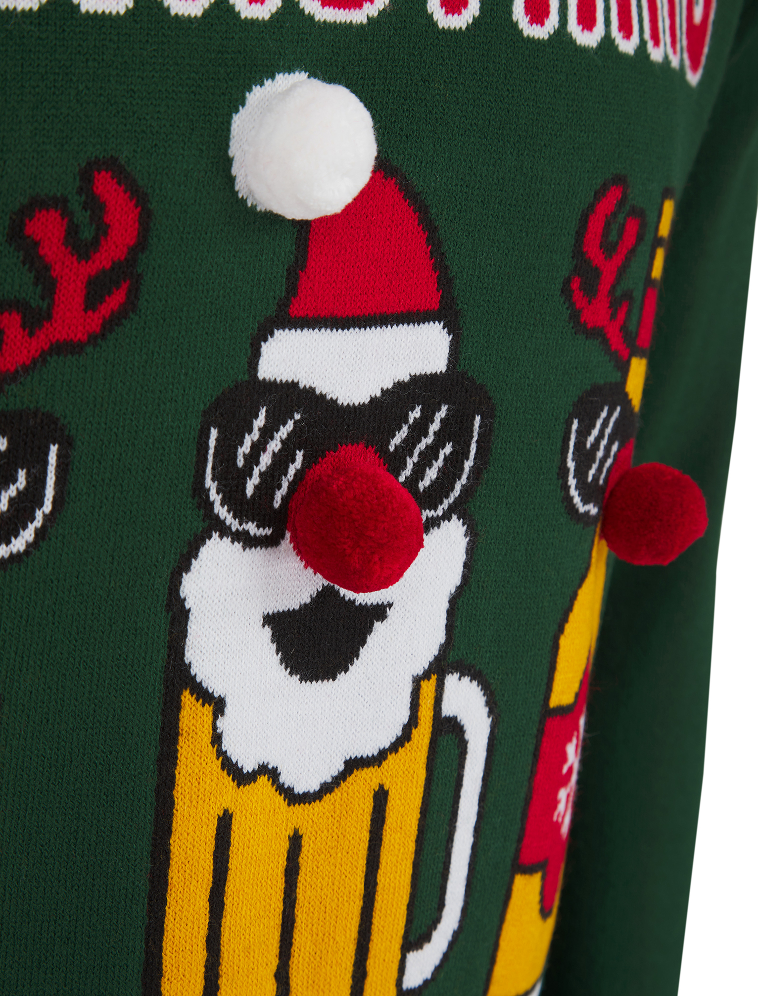 Christmas Jumper Mens Knitted Funny Novelty Xmas Sweater Top Santa Reindeer Beer - Picture 25 of 55