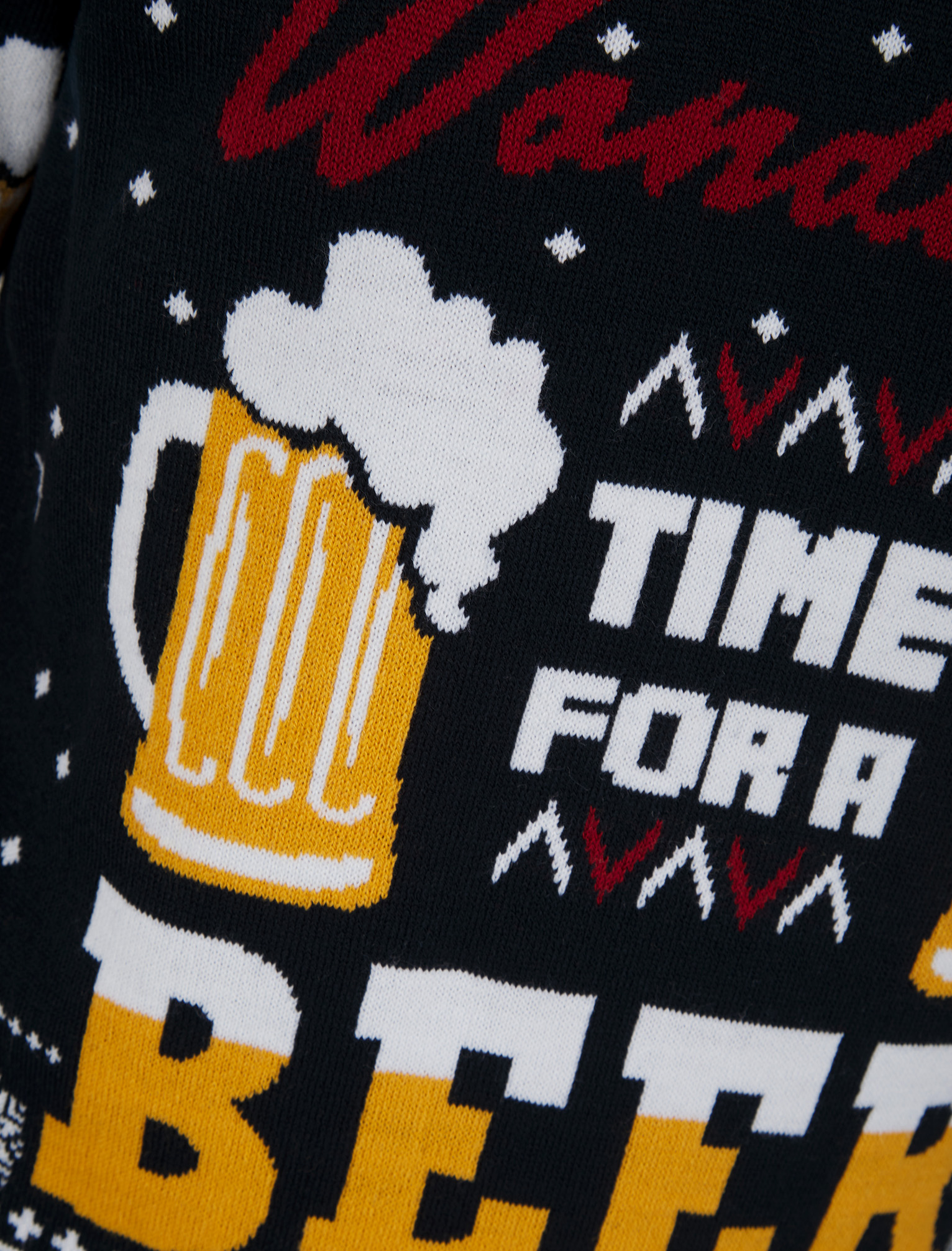 Christmas Jumper Mens Knitted Funny Novelty Xmas Sweater Top Santa Reindeer Beer - Picture 49 of 55