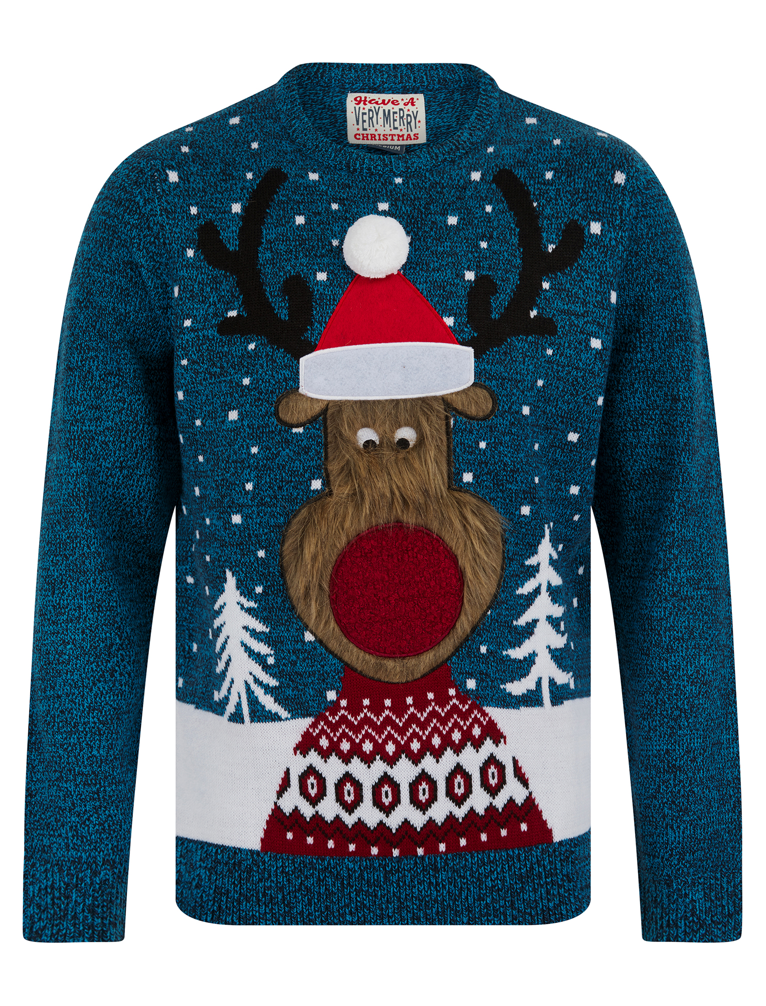 Christmas Jumper Mens Knitted Funny Novelty Xmas Sweater Top Santa Reindeer Beer - Picture 8 of 55