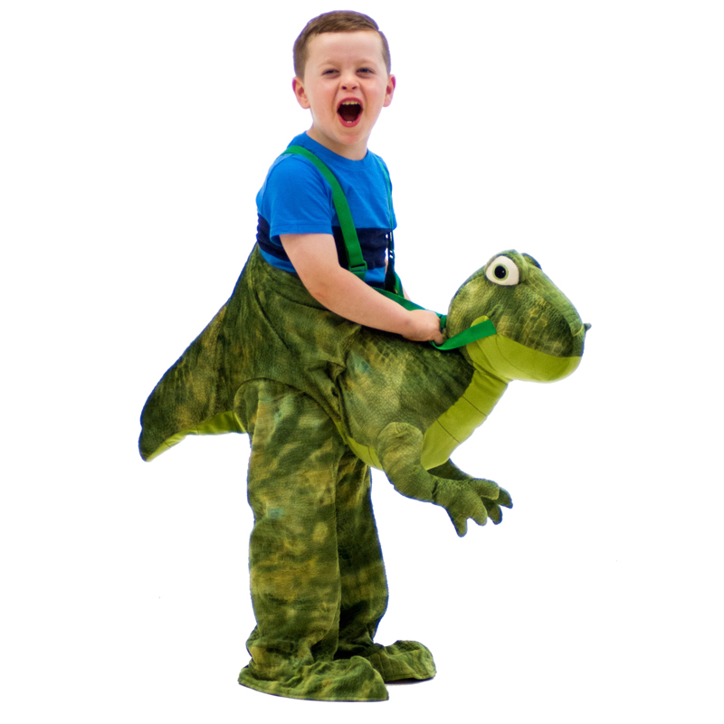 Kids Dress Up Dinosaur Dino Rider Costume T Rex Raptor Ages 3 7.