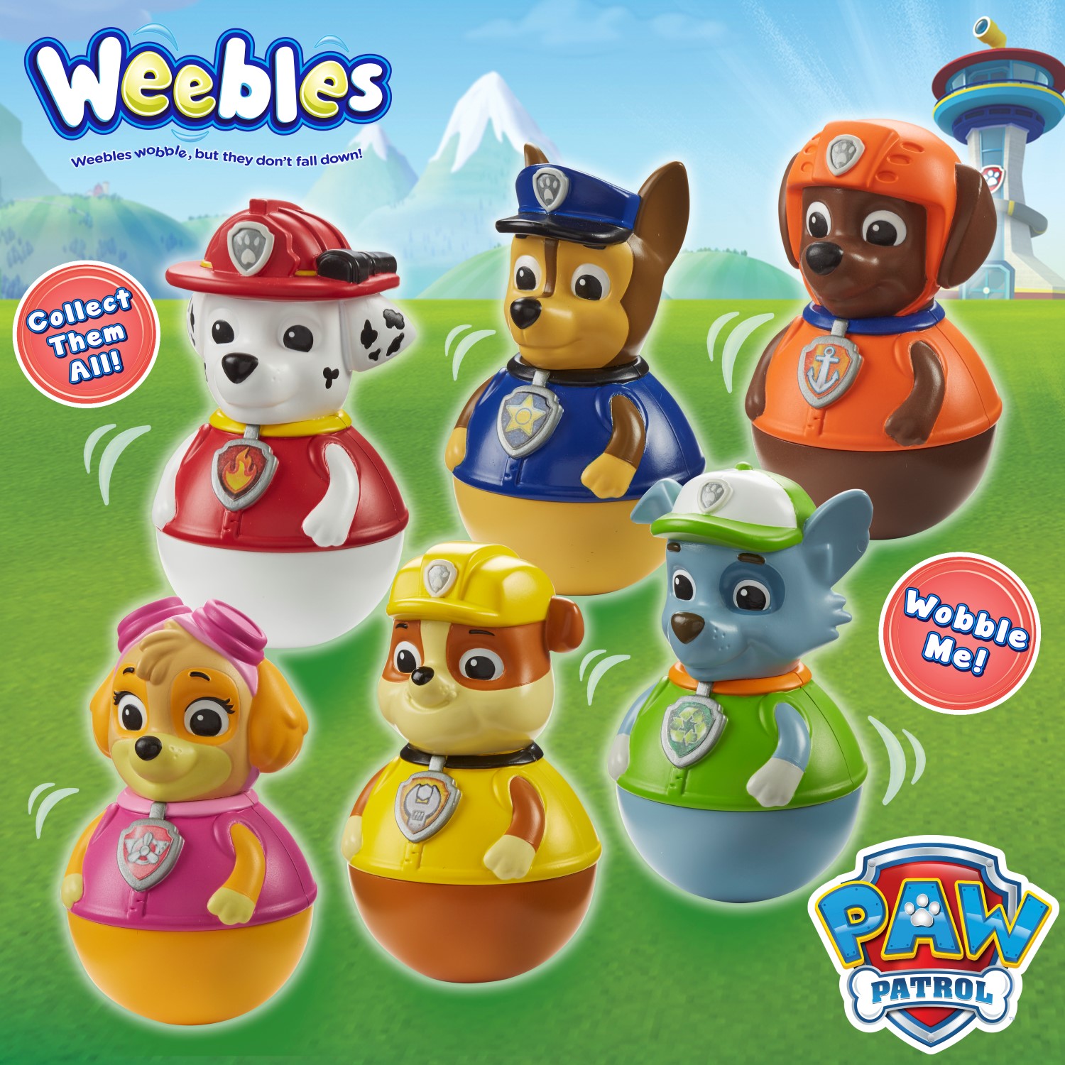 Weebles Official Paw Patrol Figure Chase Marshall Rubble Skye Everest Rocky Zuma EBay