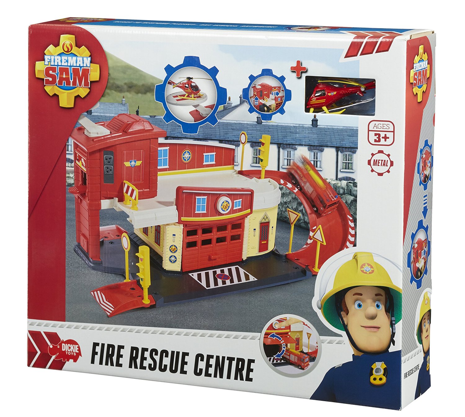 Fireman Sam Fire Rescue Centre Station Diecast Playset + Wallaby ...