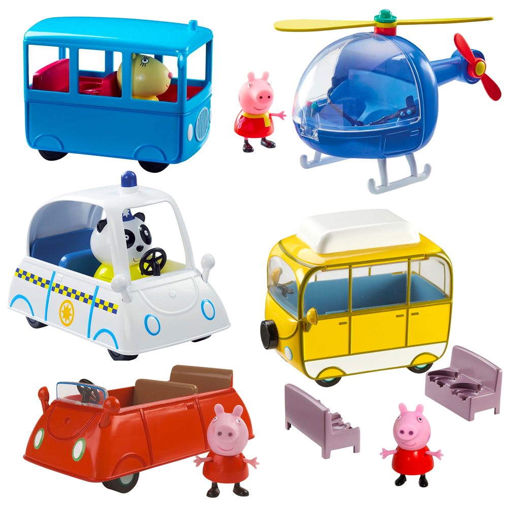 Peppa Pig Mini Vehicles-Car,Helicopter,Campervan,School ...