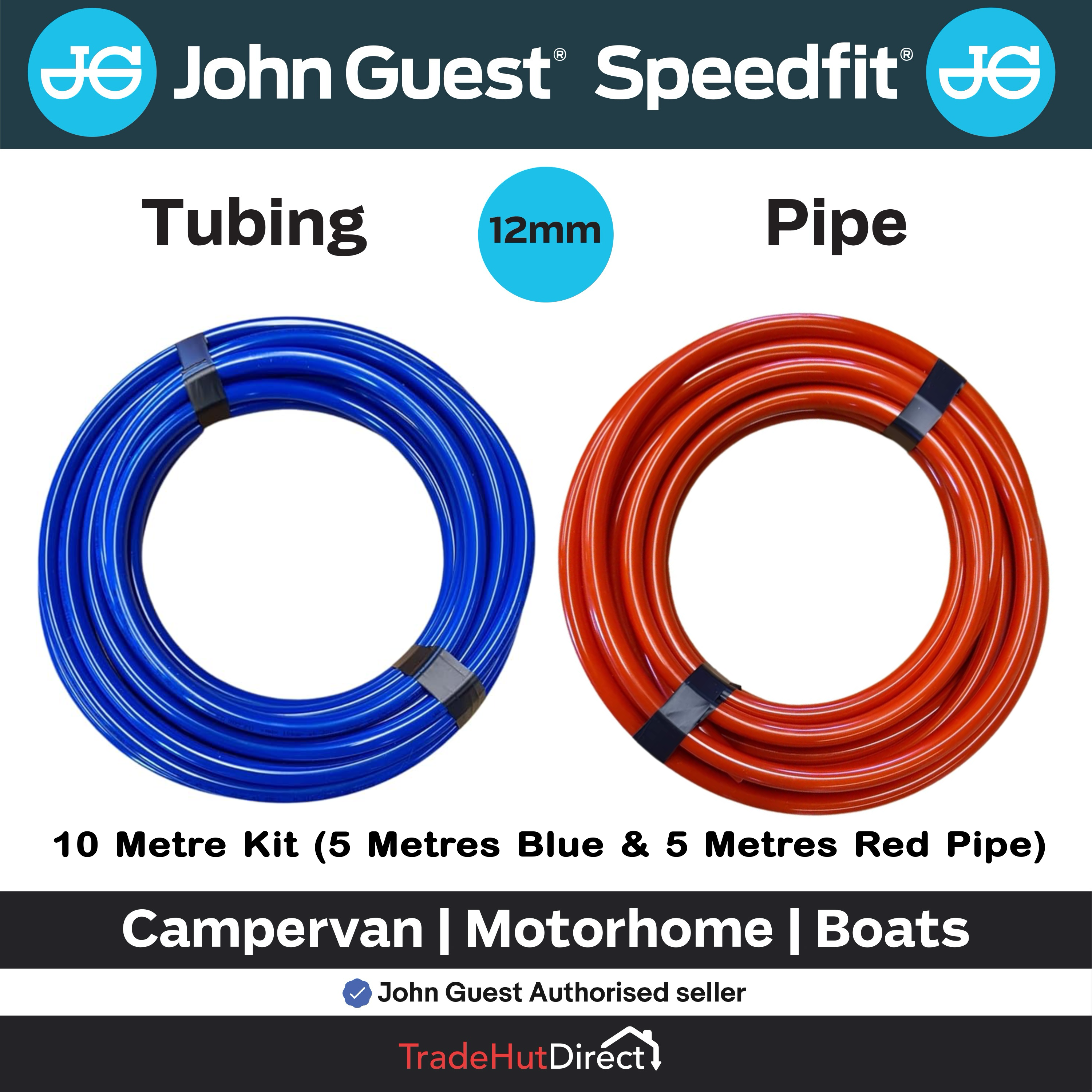 John Guest 12mm Fittings Push Fit JG SpeedFit Caravan Motorhome Boat Campervan