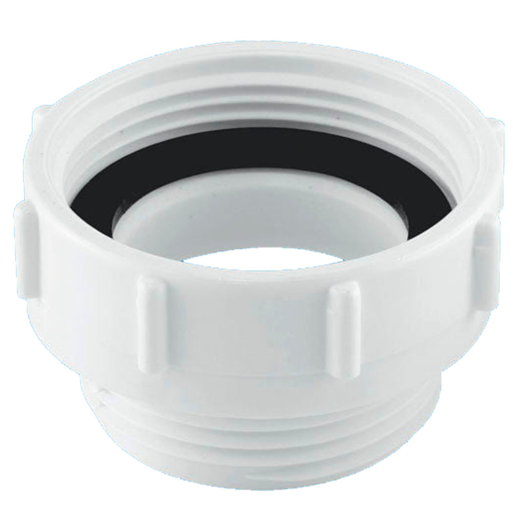 Mcalpine T12H 1.5"" x 1"" BSP Female x BSP Male Coupling For Plastic Pipes, White