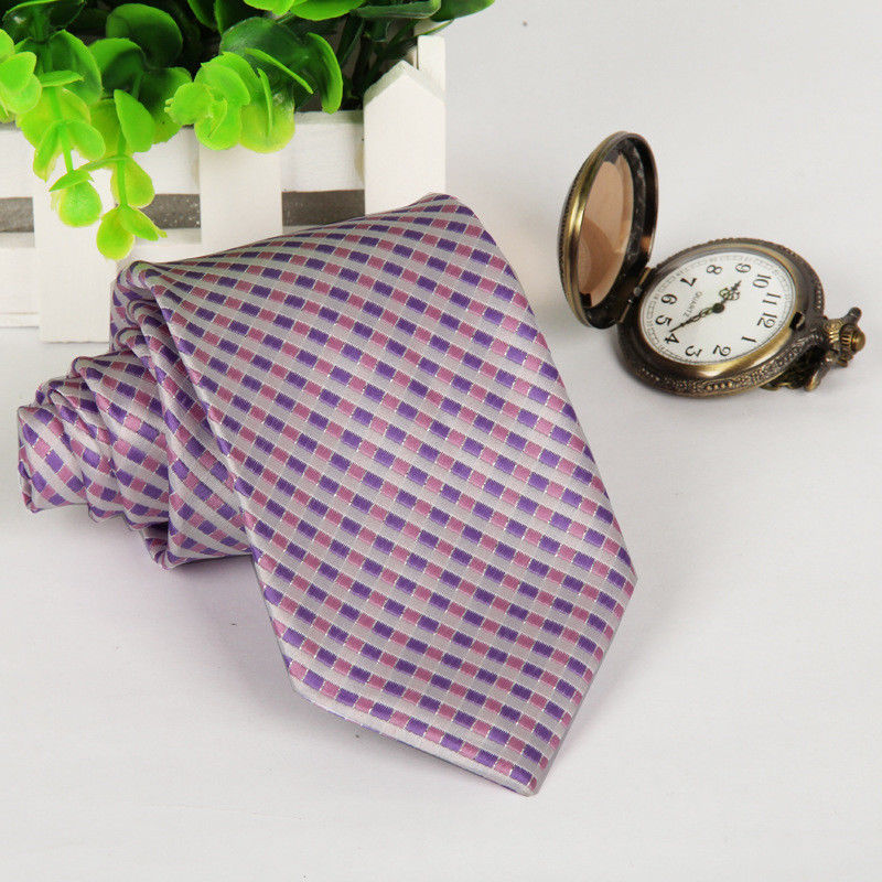 Premium Satin Plain Stripe Necktie Classic Wedding Formal Men's Tie 8CM Wide - Picture 28 of 30