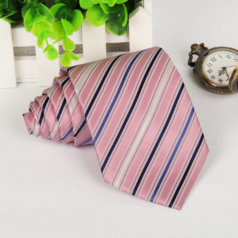 Premium Satin Plain Stripe Necktie Classic Wedding Formal Men's Tie 8CM Wide - Picture 17 of 30