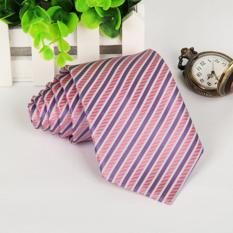 Premium Satin Plain Stripe Necktie Classic Wedding Formal Men's Tie 8CM Wide - Picture 22 of 30