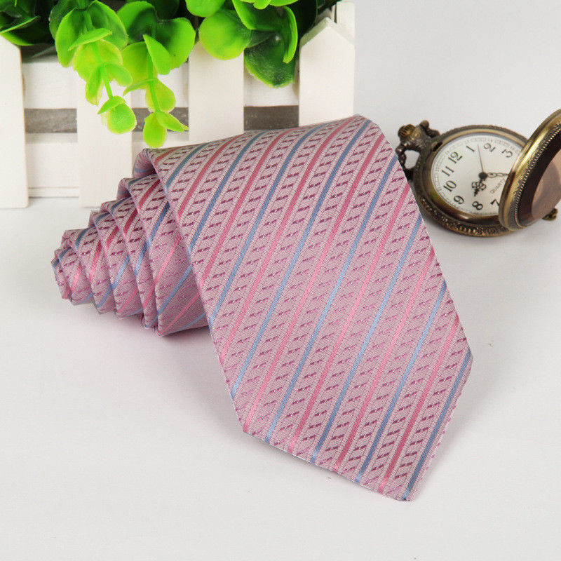 Premium Satin Plain Stripe Necktie Classic Wedding Formal Men's Tie 8CM Wide - Picture 19 of 30