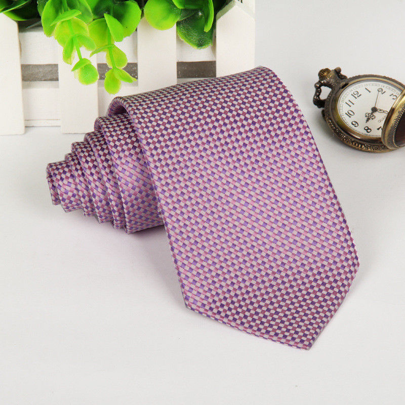 Premium Satin Plain Stripe Necktie Classic Wedding Formal Men's Tie 8CM Wide - Picture 8 of 30