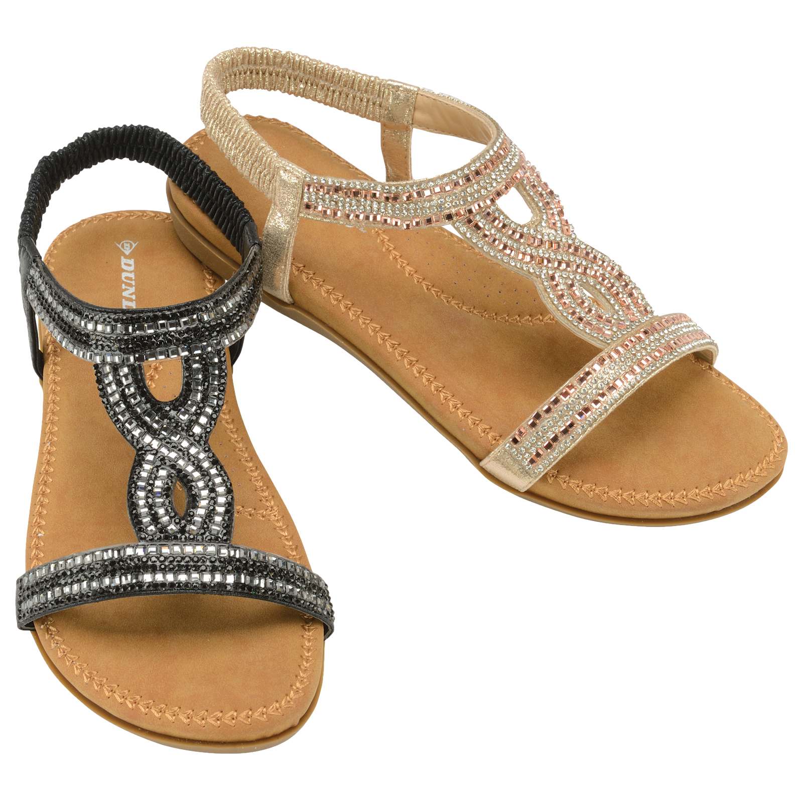 multi coloured flat sandals uk