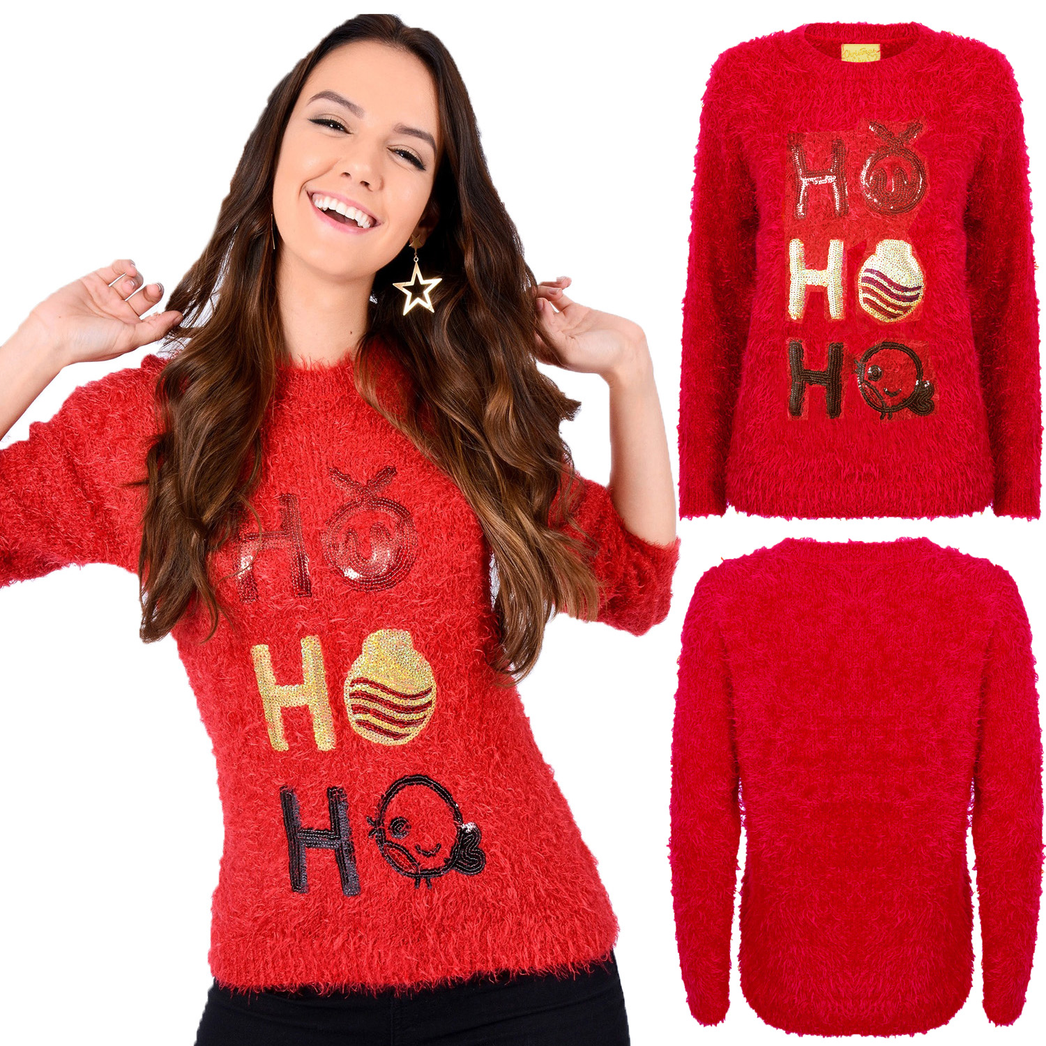 ho ho ho sequin sweater