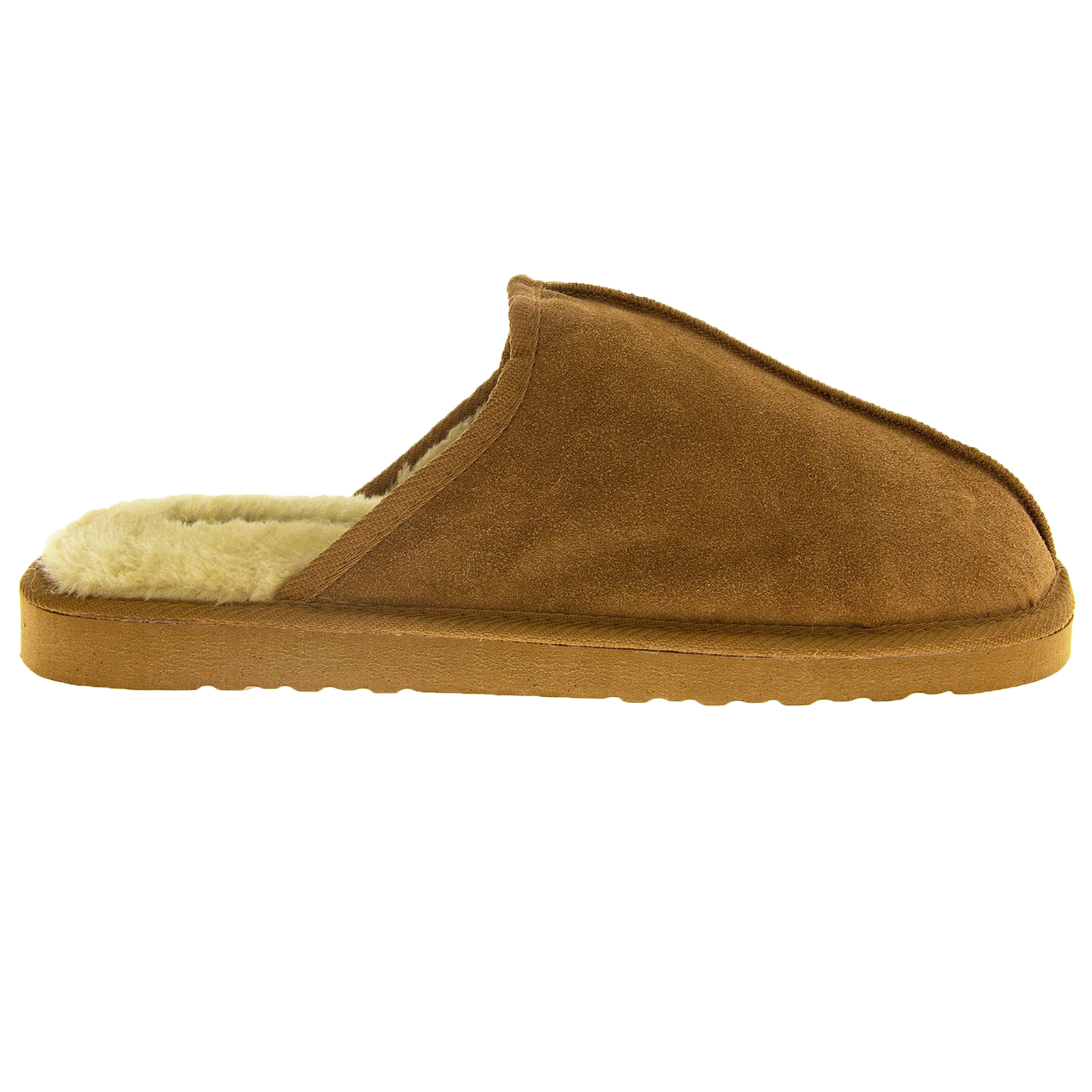 Mens Dunlop Brandon Or Amadieu Slipper Fleece Lined Luxury Faux Suede Mule Shoes