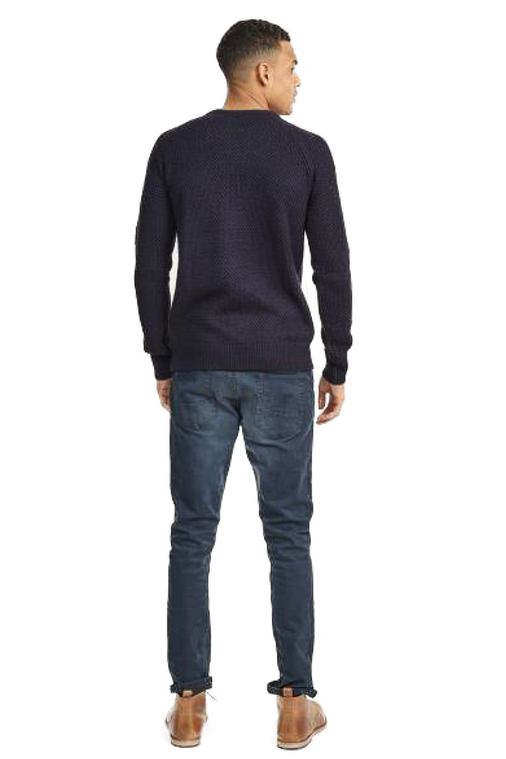 Brave Soul Mens Slovake Cable Knit Jumper Crew Neck Chunky Waffle Knitted Top 