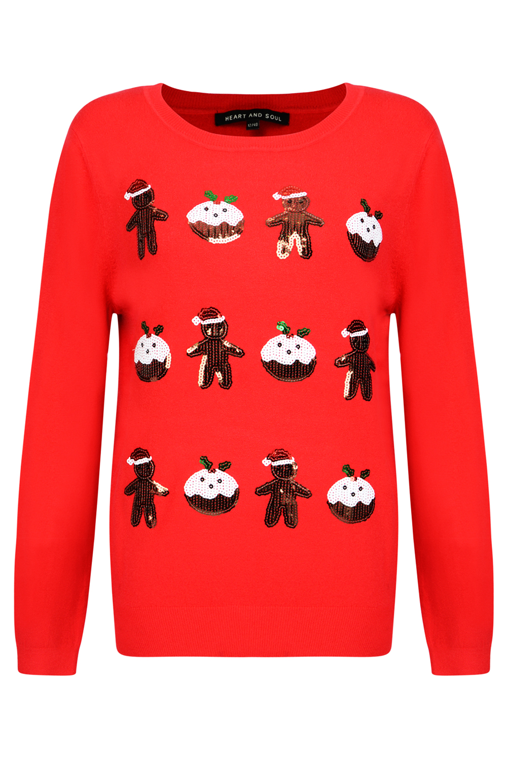 ladies sequin christmas jumper