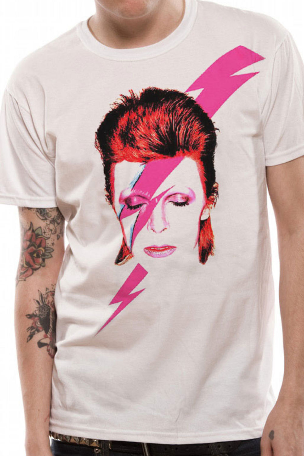 David Bowie Official Mens Womens T Shirt New White Top Tee Aladdin Sane Glam Ebay 9120