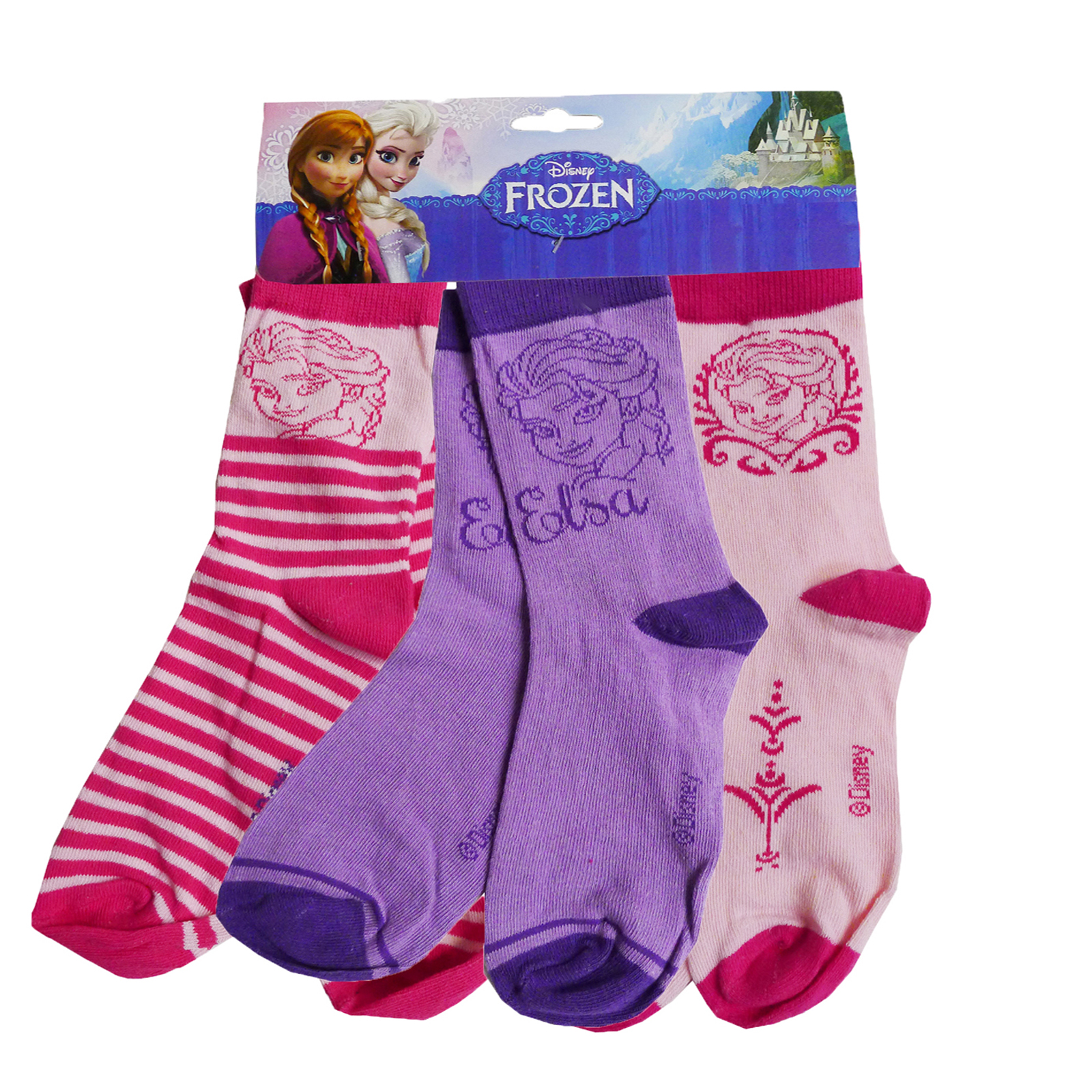 Disney Frozen Girls Socks 3 Pack Elsa Cotton Accessories Gift Final ...