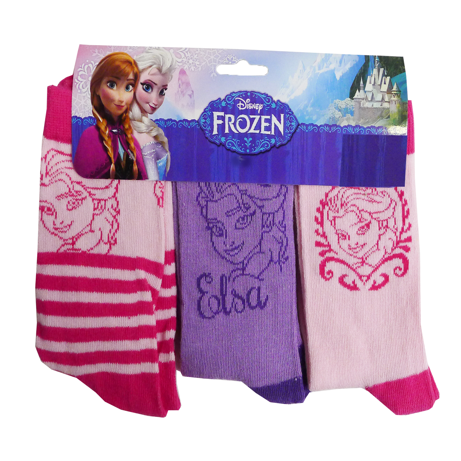 Disney Frozen Girls Socks New 3 Pack Elsa Childrens Cotton Accessories ...