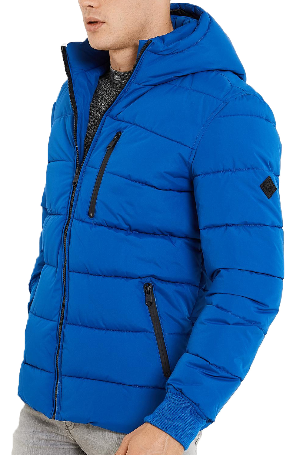 Threadbare Mens Matrix Puffer Jacket New Designer Warm Padded Hooded ...
