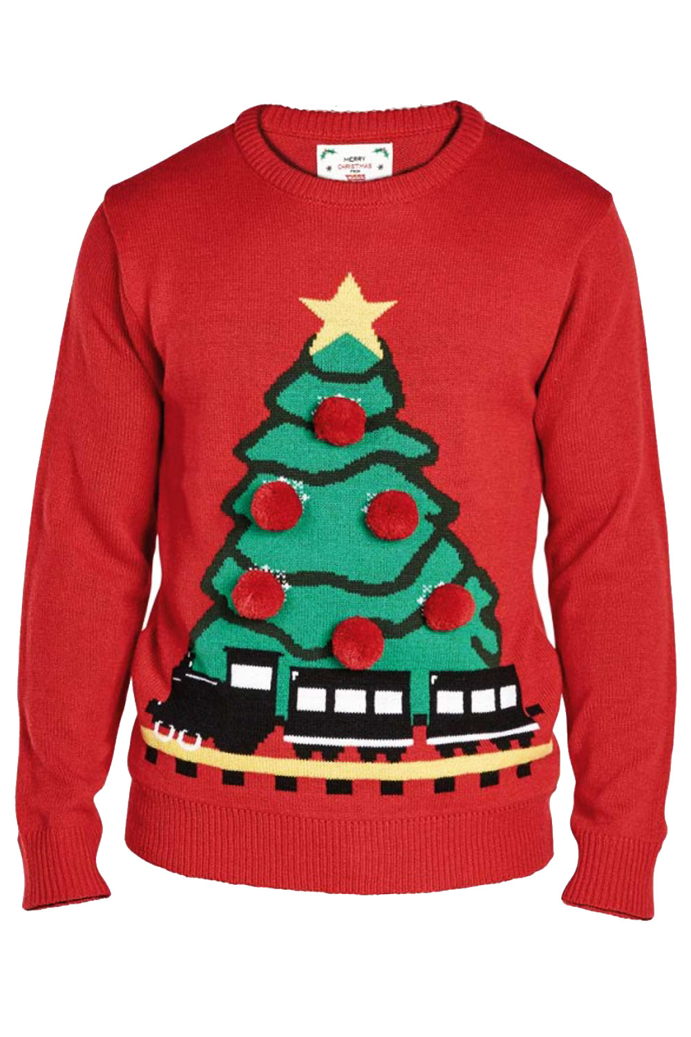 Duke D555 Mens King Size Christmas Tree Jumper 3D Knitted Festive Xmas Sweater | eBay