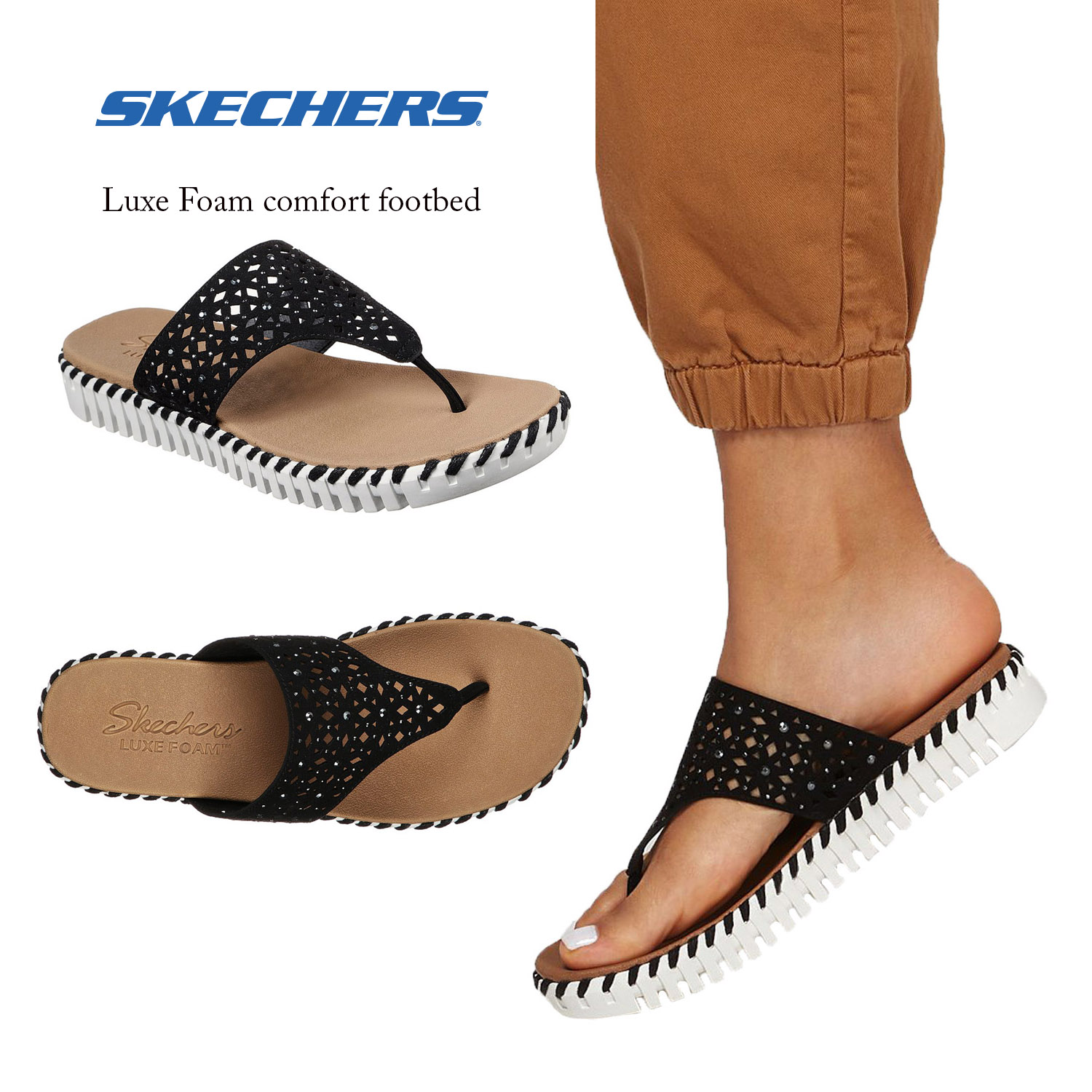 skechers soft sandals