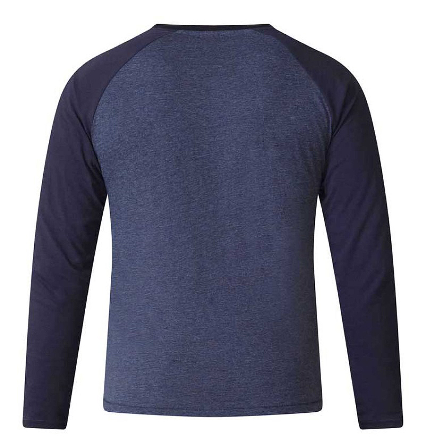Duke D555 Mens King Size Neil Long Sleeved Top Casual Cotton Rich Crew T Shirt