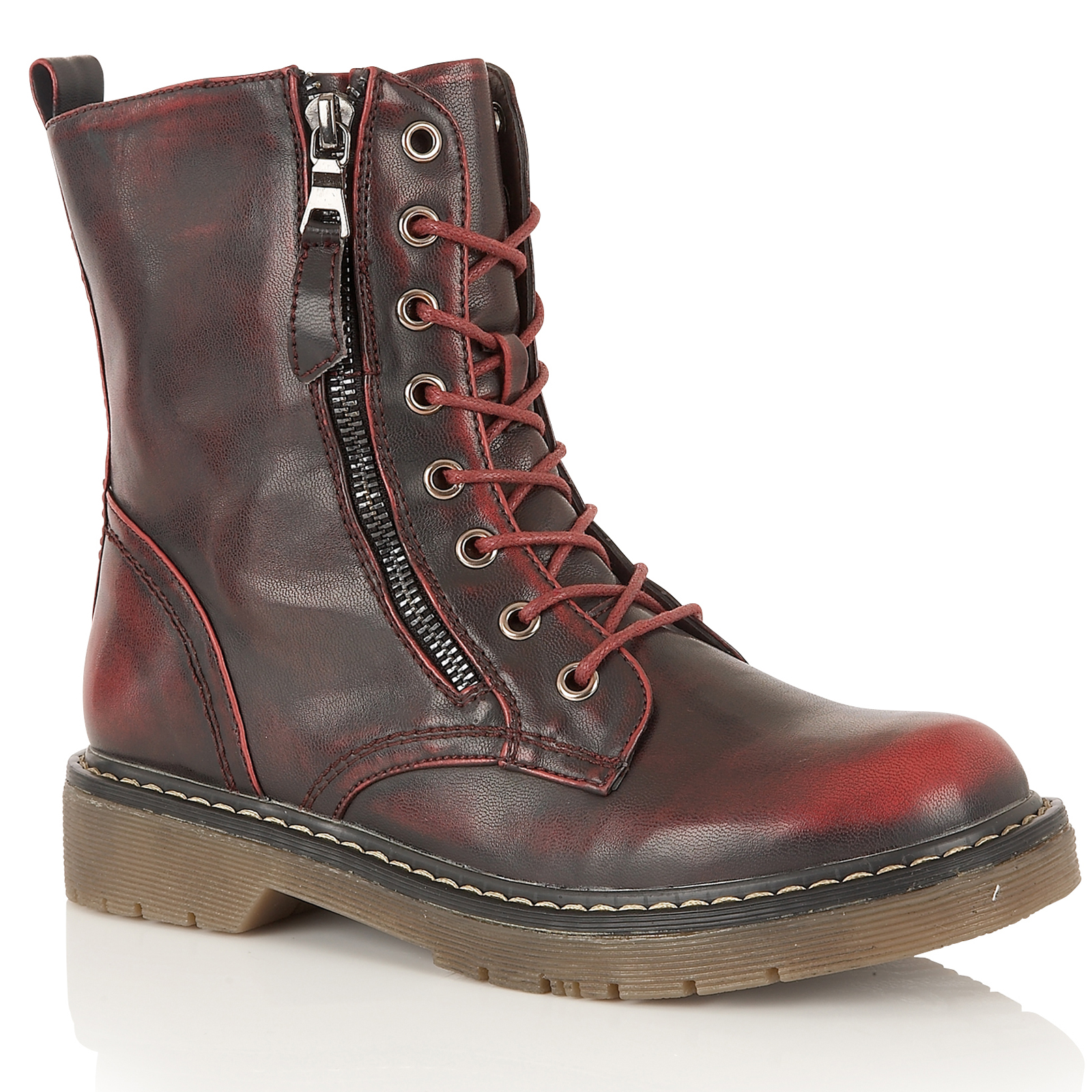 Dolcis Donna Esercito Militare con 8 Occhielli Lacci laterali con Militare cerniera combattere FASHION BOOTS 0d48db Dolcis Donna Esercito Militare con 8 Occhielli Lacci laterali con Militare cerniera combattere FASHION BOOTS 0d48db