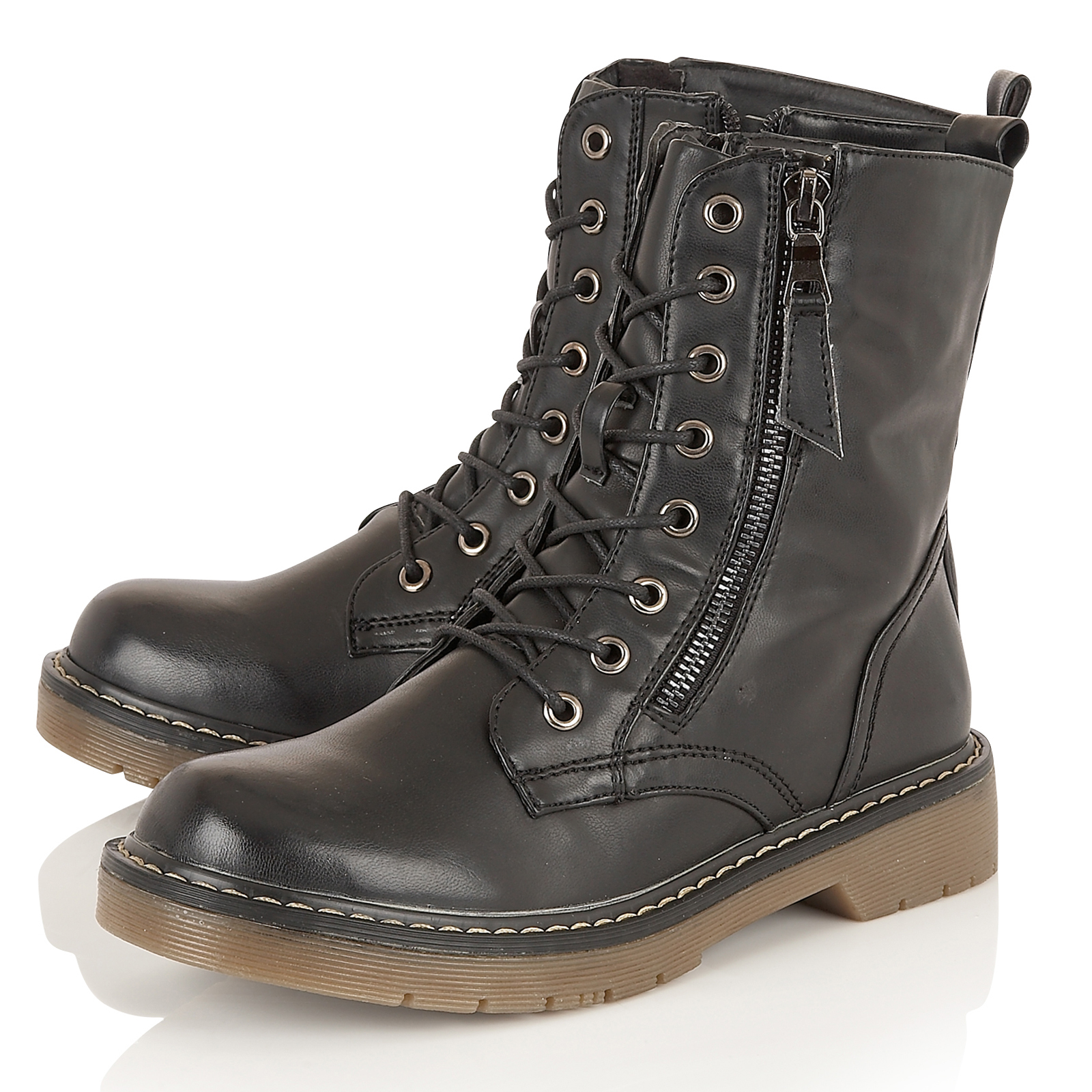 Dolcis Donna Esercito Militare con 8 Occhielli Lacci laterali con Militare cerniera combattere FASHION BOOTS 0d48db Dolcis Donna Esercito Militare con 8 Occhielli Lacci laterali con Militare cerniera combattere FASHION BOOTS 0d48db