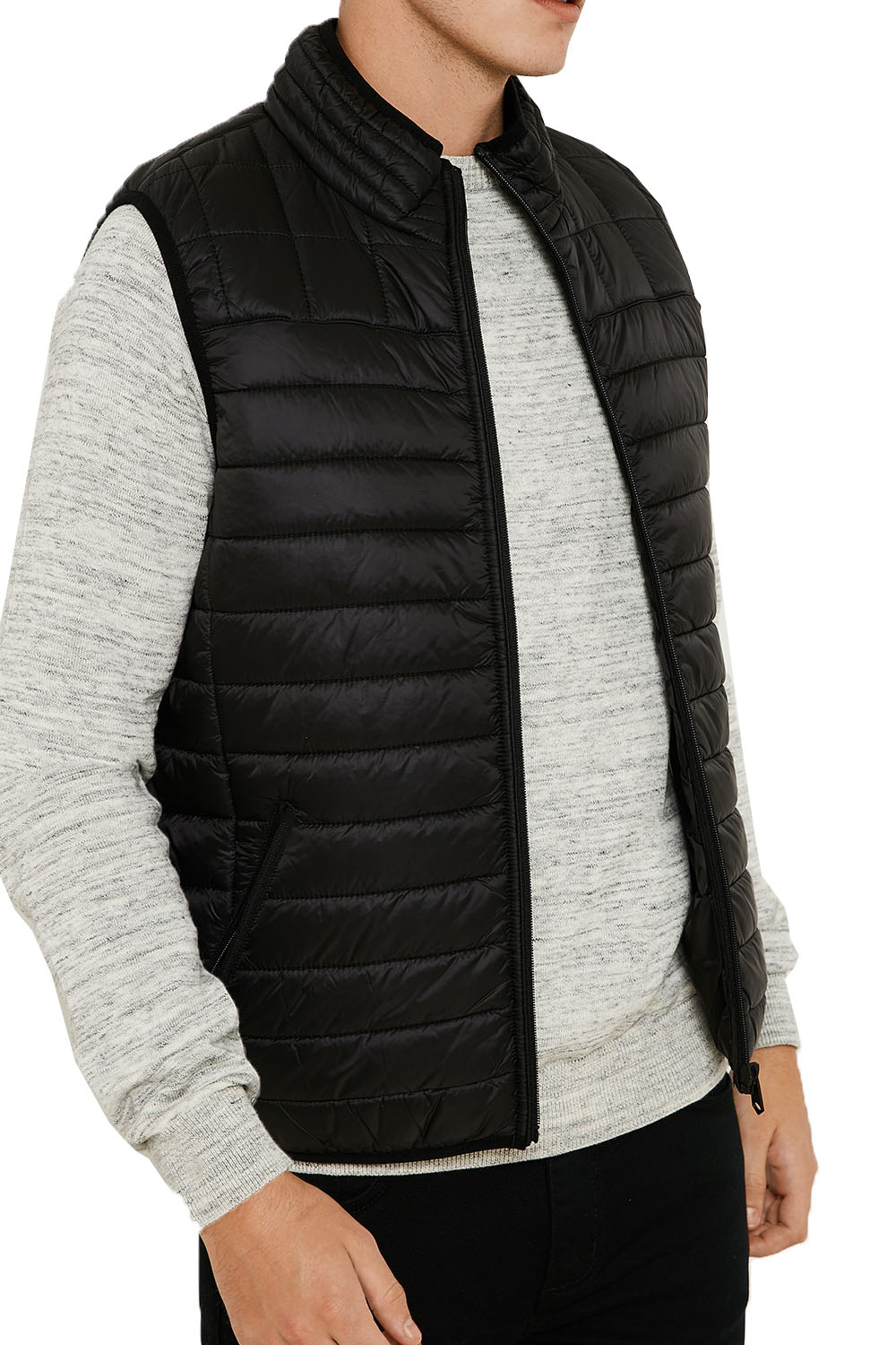 Threadbare Magpie Mens Vest Lightweight Quilted Padded Puffer ...