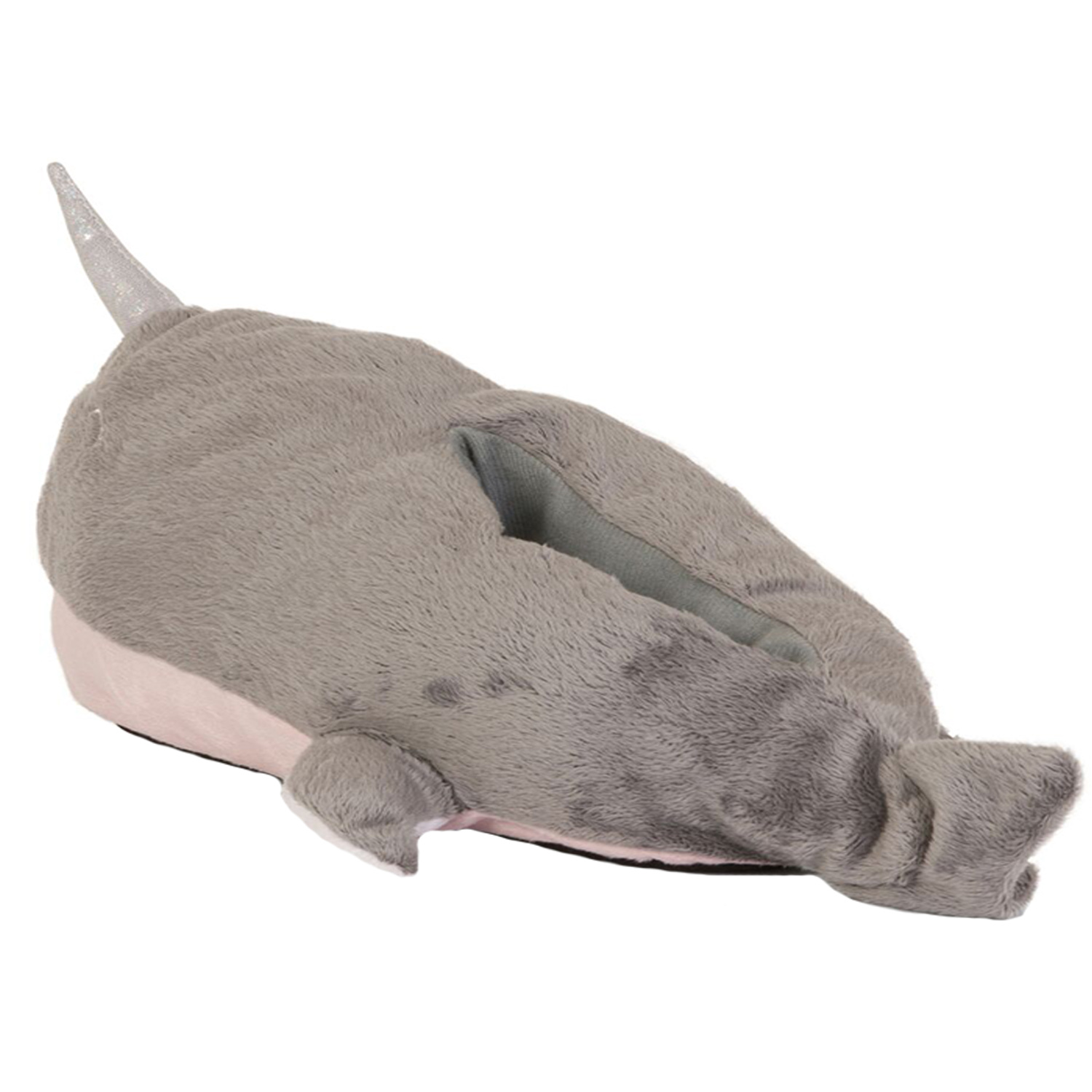 Loungeable Womens Ned Narwhal 3D Slipper Ladies Novelty Ocean Animal Indoor Shoe