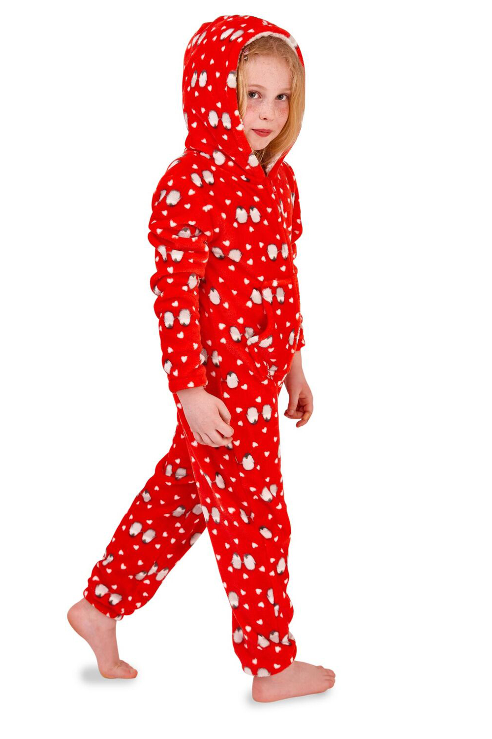 Loungeable Womens Hedgehog Print Winter Nightwear Ladies Hooded Sherpa Sleepwear