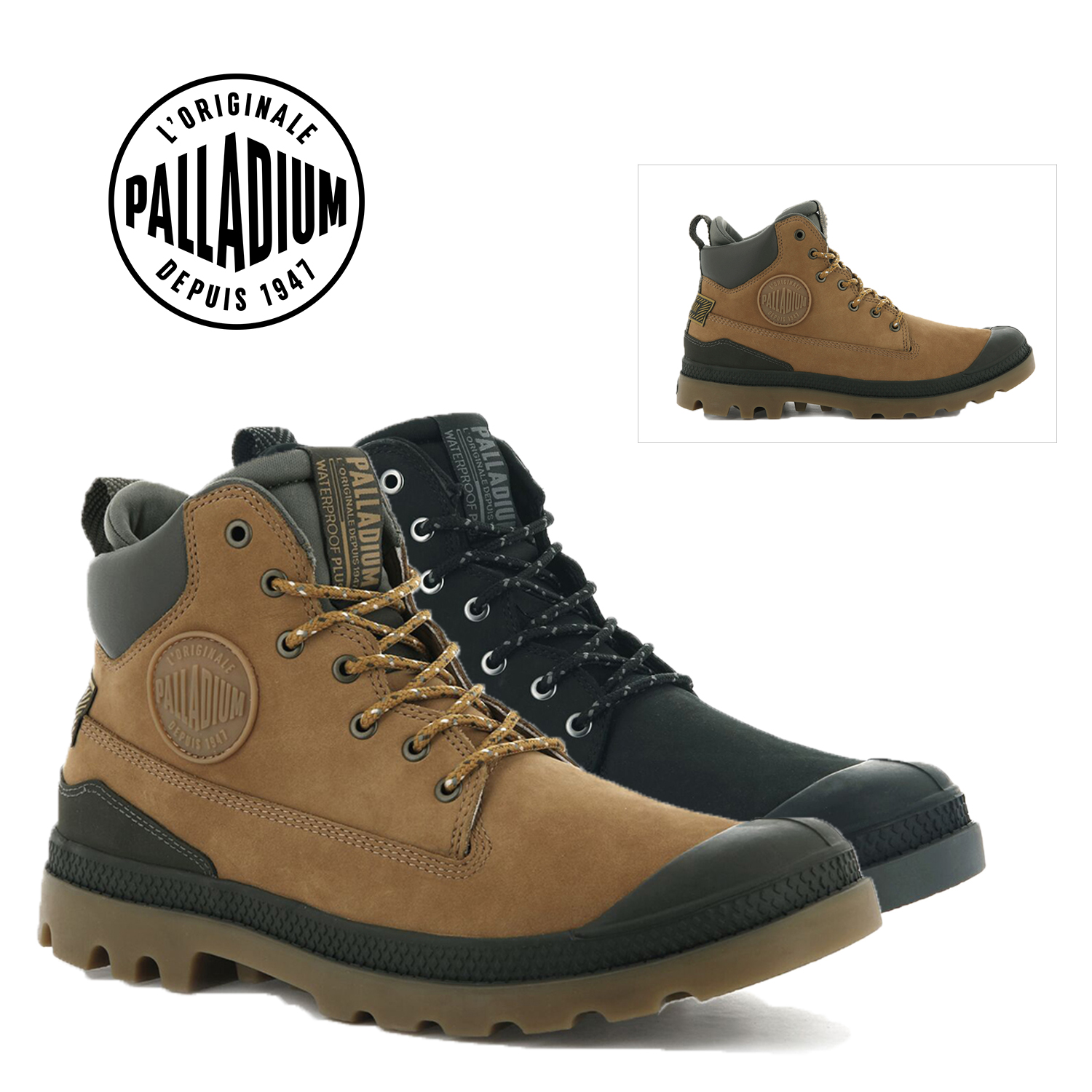 palladium leather boots mens