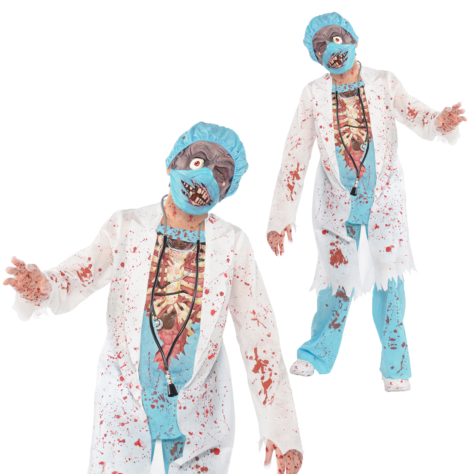 HALLOWEEN MD SURGEON DOCTOR MASK HORROR FANCY DRESS HALLOWEEN COSTUME