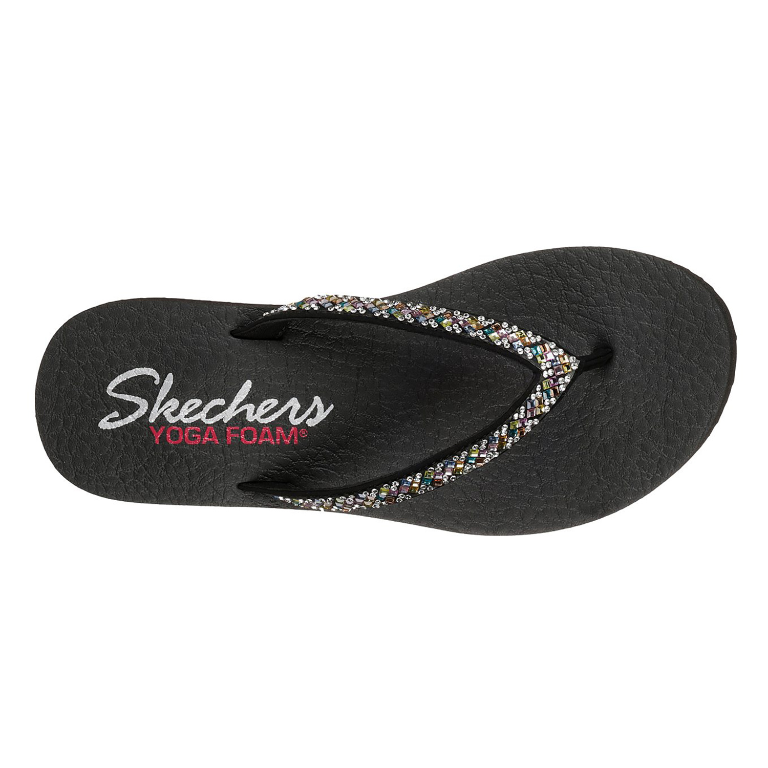 Skechers Womens Meditation Yoga Foam Toe Post Flip Flops Ladies Summer ...