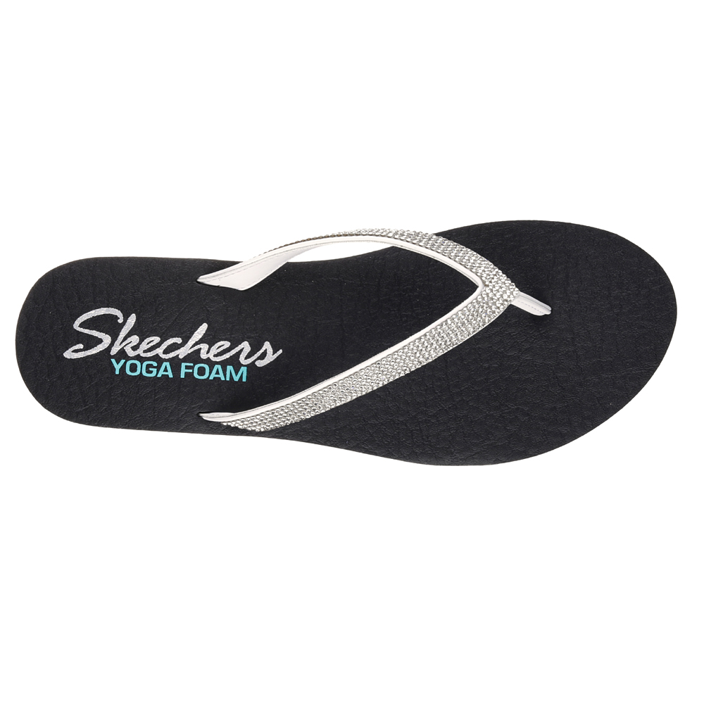 Skechers Womens Meditation Yoga Foam Toe Post Flip Flops Ladies Summer ...