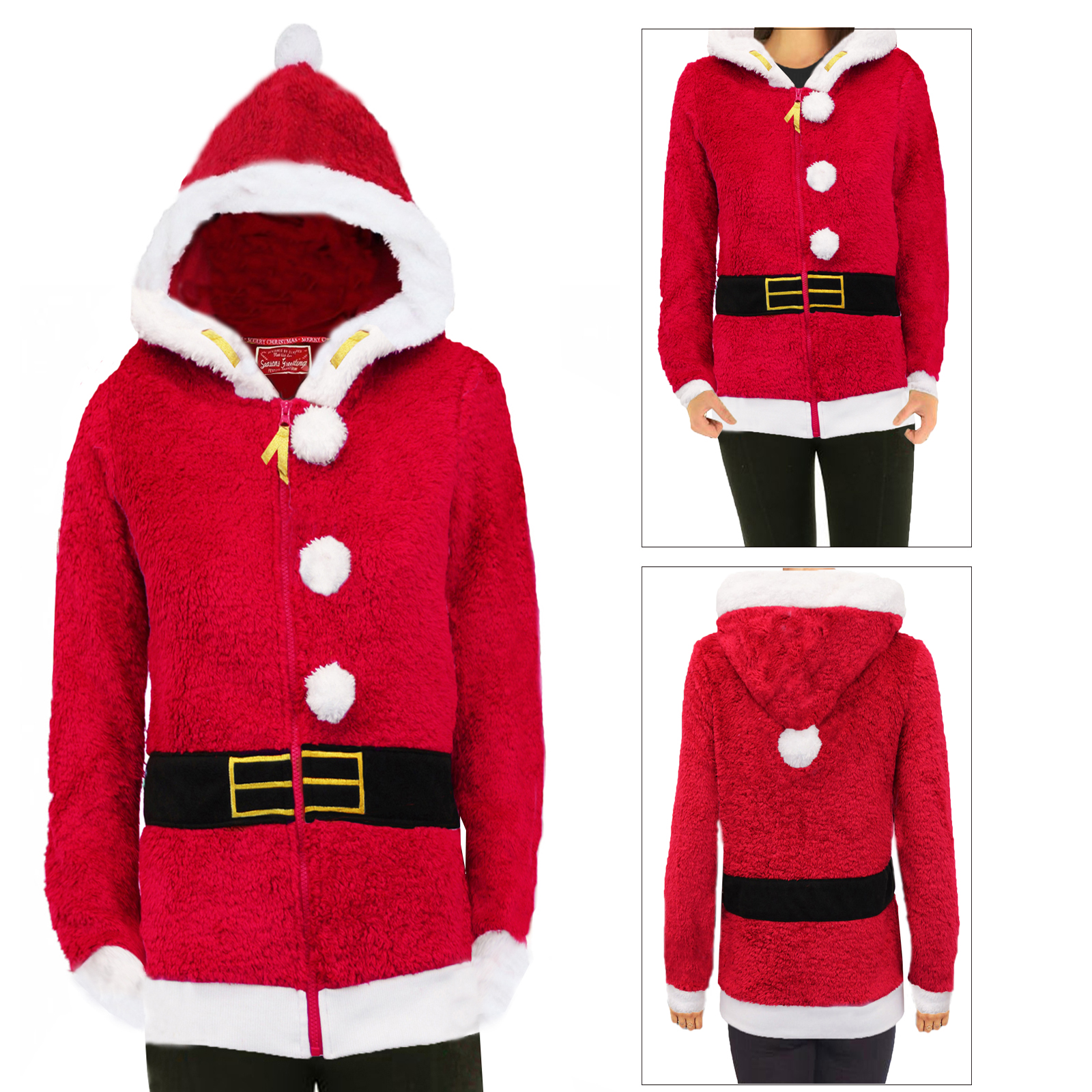 womens santa hoodie