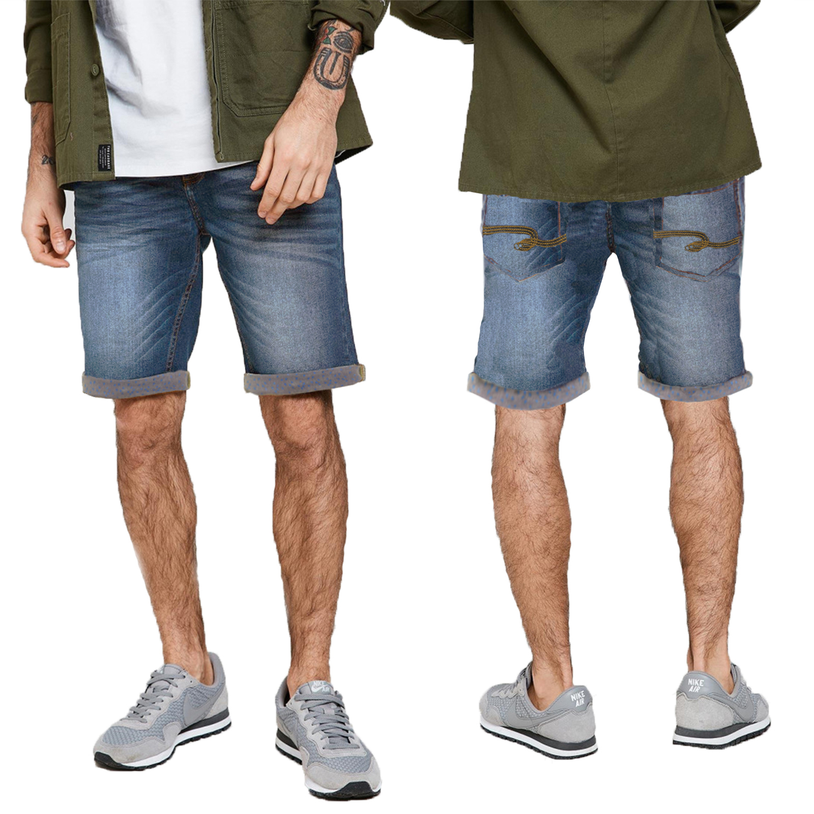 mens designer jean shorts