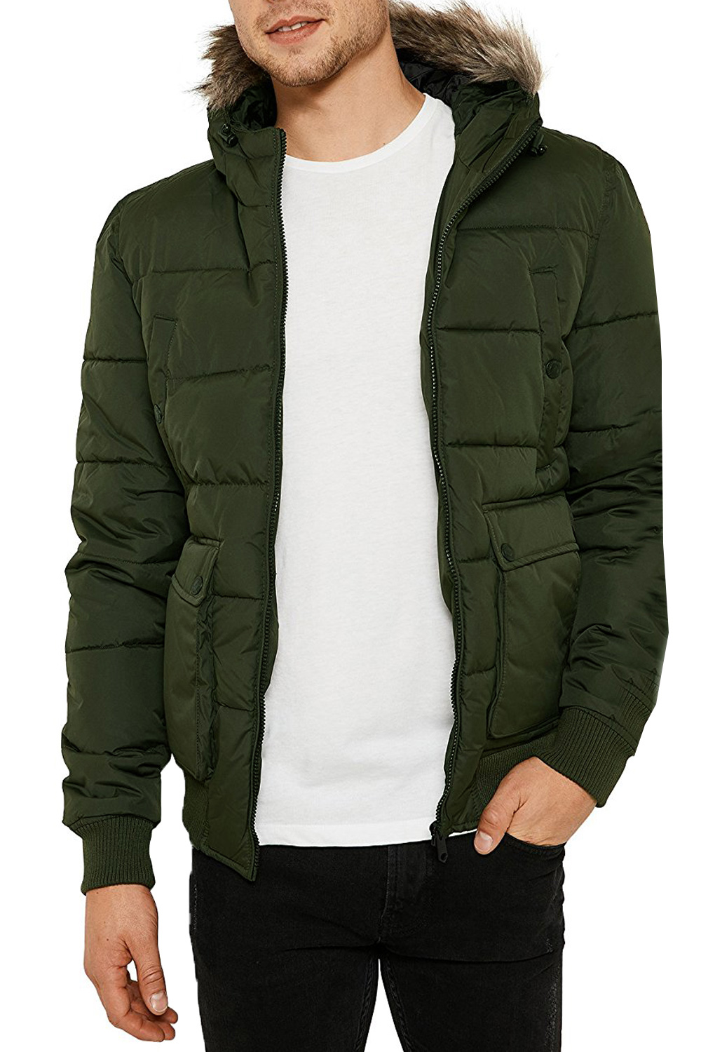 UO Longline Corduroy Puffer Jacket | Mens puffer jacket 