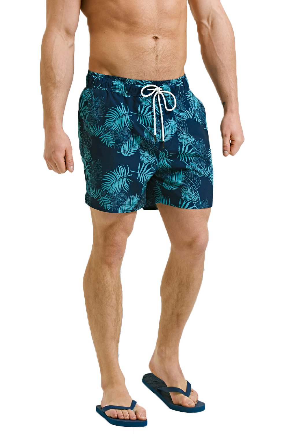 Mens Threadbare Swim Shorts Mesh Lined Knee Length Beach Board Swimming