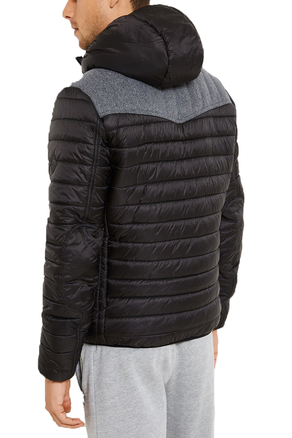 Threadbare Mens Designer Lightweight Quilted Rain Resistant Hooded
