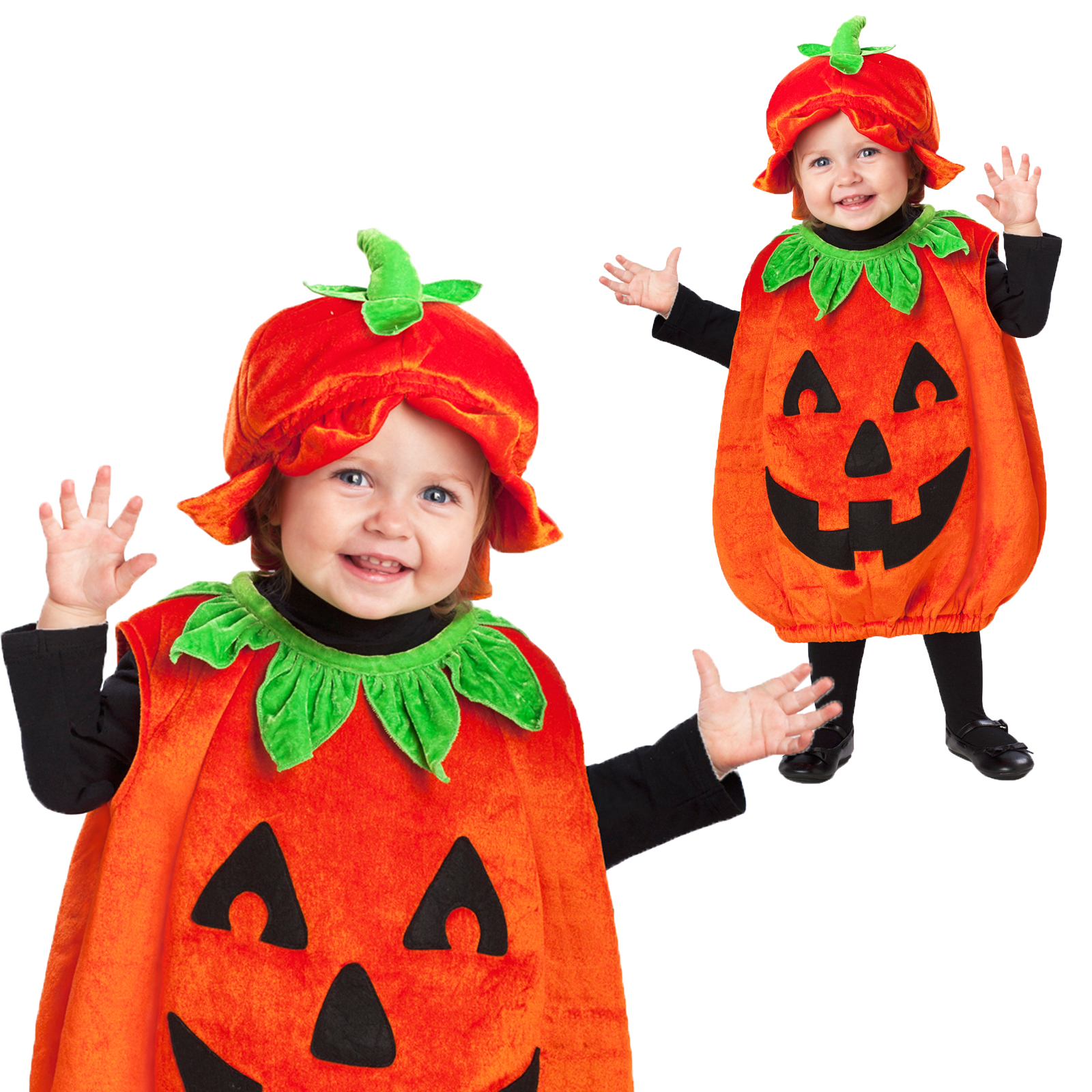 Kids Pumpkin Patch Cutie Toddler Halloween Fancy Dress Costume Tabard ...