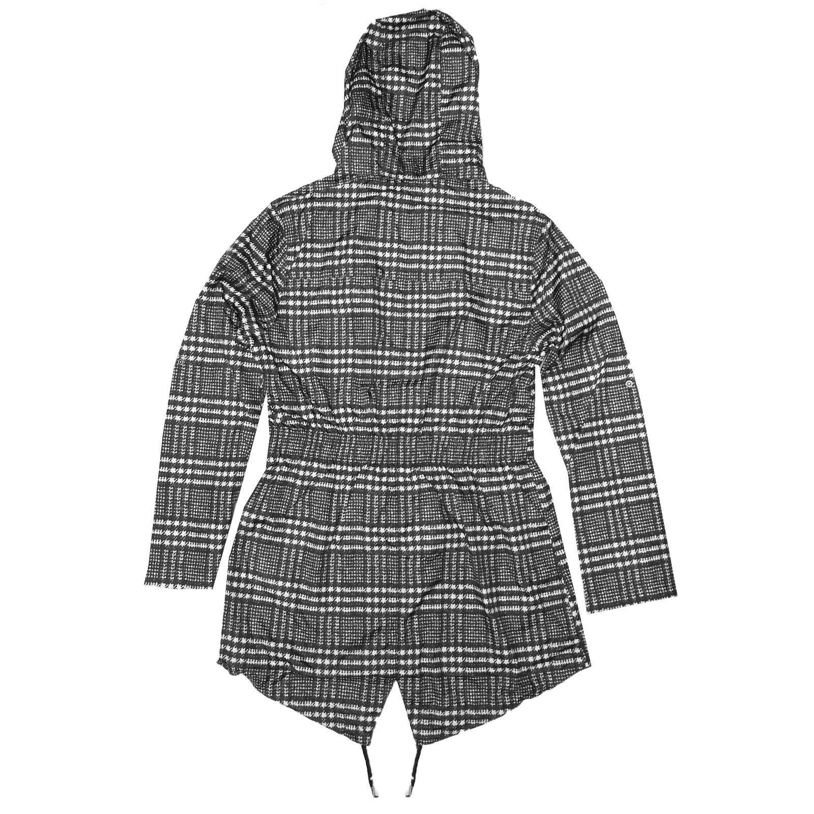 Brave Soul Femme Tartan Carreaux Festival MAC À Capuche Léger queuvée Raincoat