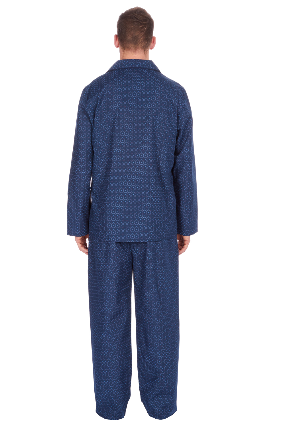 Cargo Bay Mens Classic Poplin Long Sleeve Pyjama Set Top & Bottom ...
