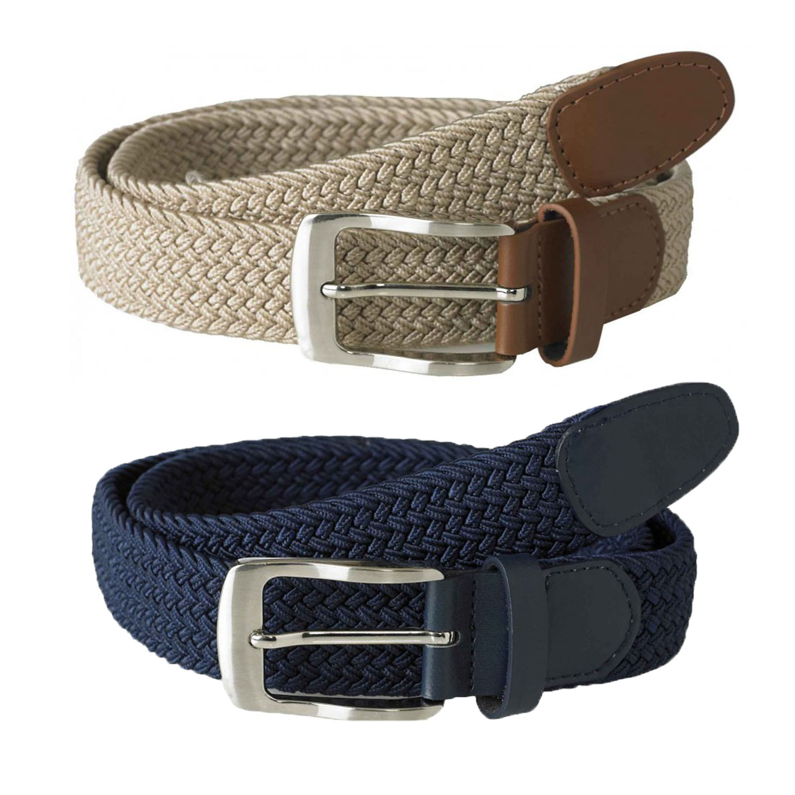 Da Uomo Duke D555 Intrecciato Stretch Cintura DANI fibbia con logo Frank Fashion Designer
