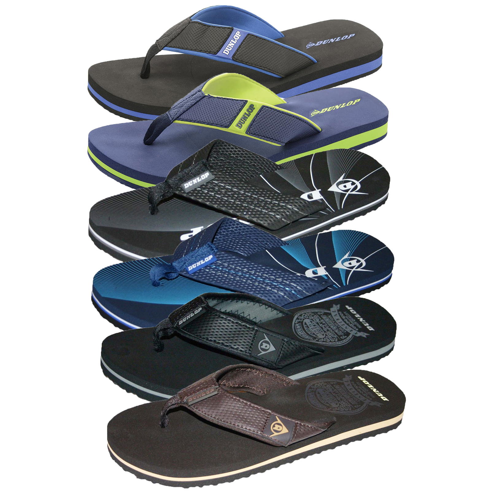 Mens Flip Flops Dunlop Lightweight EVA Sole Beach Summer Toe Post Thong Sandals | eBay