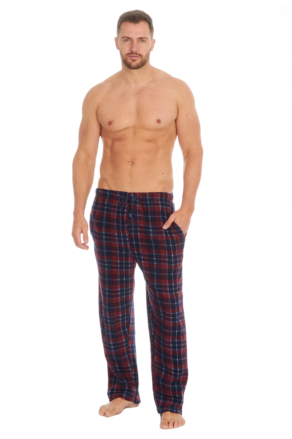 Details about / Essential Loungewear Mens Tartan Check Microfleece Pyjama Nightwear Lounge Pants