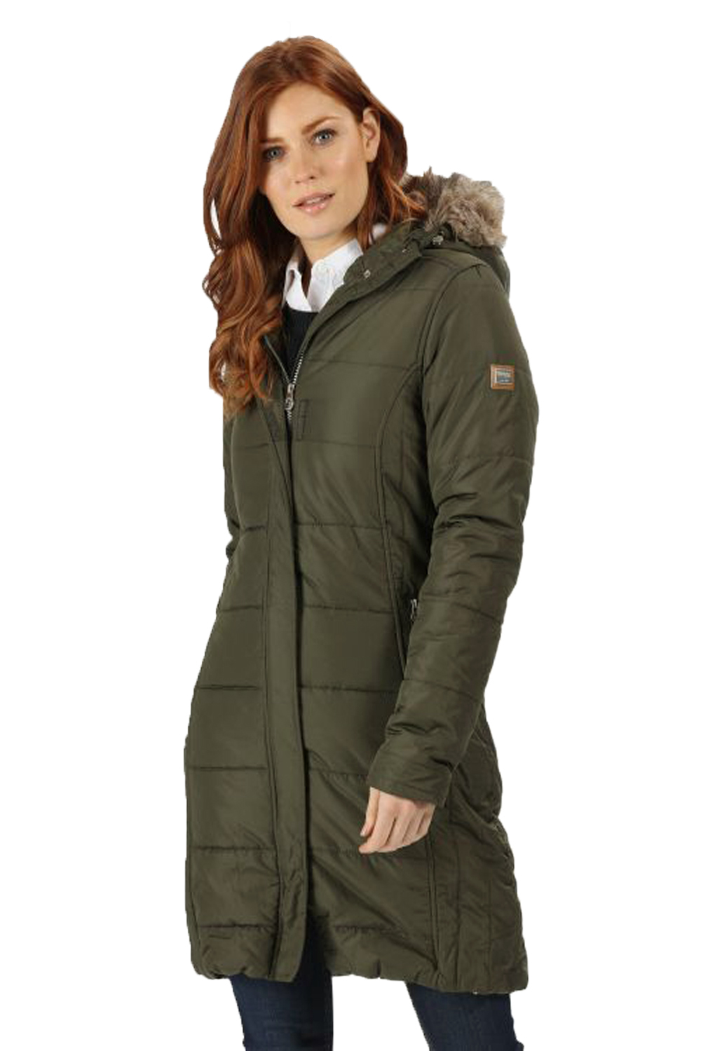 Regatta Womens Fermina Faux Fur Hooded Coat Thermo-Guard Long Line ...