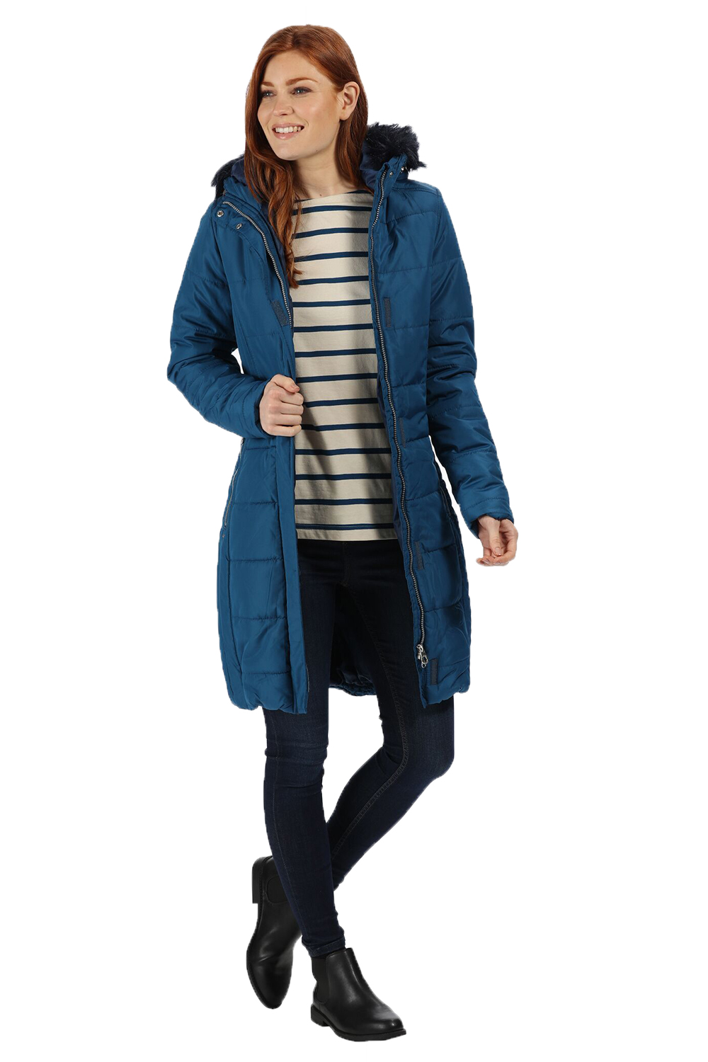 regatta fermina 11 faux fur trim hooded coat